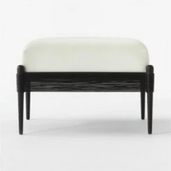Fynn Small White Velvet Ottoman -marin sHOP FynnSmOttomanSOSSF22