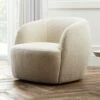 Gwyneth Ivory Boucle Swivel Chair Set Of 2 -marin sHOP GPGwynethBclChrBlcWhtSHF18 1x1
