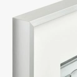 Gallery Brushed Silver Picture Frame With White Mat 8"x10" -marin sHOP Gallery4X6FrmSlvrWhtMtAVF18