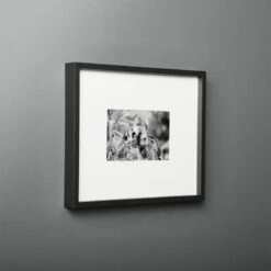 Gallery Soft Black Picture Frame With White Mat 4"x6"