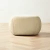 Gideon Warm White Velvet Ottoman -marin sHOP GideonCreamVlvtOttomanSHS23