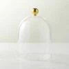 Glass Cloche With Unlacquered Brass Knob -marin sHOP GlassClocheSHS23