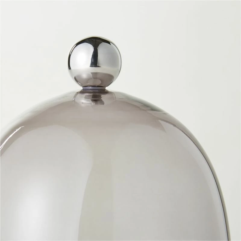 Smoked Glass Cloche With Stainless Steel Knob 5 Smoked Glass Cloche With Stainless Steel Knob - Image 3