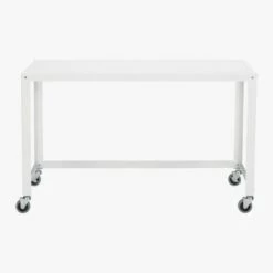 Go-Cart White Metal Desk On Wheels -marin sHOP GoCartDeskWhiteS13