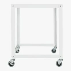 Go-Cart White Metal Desk On Wheels -marin sHOP GoCartDeskWhiteSdS13