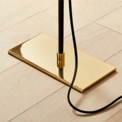 Greco Polished Brass And Black Foor Lamp -marin sHOP GrecoMtBkNPdBrsFloorLampAVSHF22