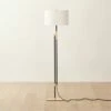 Greco Polished Brass And Black Foor Lamp