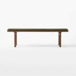 Large Green Leather Bench -marin sHOP GreenLthrWrppdBenchLrgSOSSF22