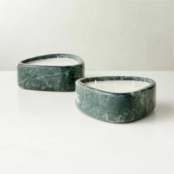 Green Marble Candle Bowl -marin sHOP GreenMrblCandleBowlAVSHS23