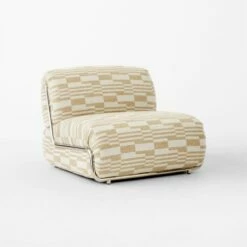 Hada Armless Geometric Patterned Lounge Chair -marin sHOP HadaPatternWovenChair3QSSS23