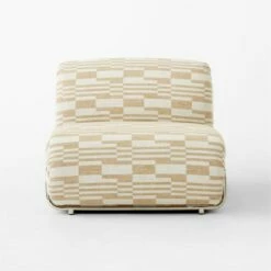 Hada Armless Geometric Patterned Lounge Chair -marin sHOP HadaPatternWovenChairSOSSS23