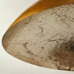 Hammered Brass Shallow Dome Pendant Light -marin sHOP HammeredBrsShllwPendantAV2SHF22