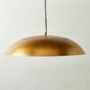 Hammered Brass Shallow Dome Pendant Light 2 Hammered Brass Shallow Dome Pendant Light -marin sHOP HammeredBrsShllwPendantSHF22
