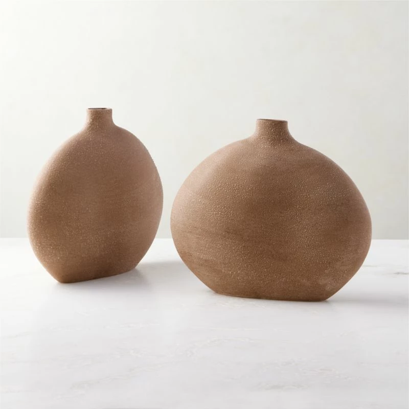 Haute Tan Ceramic Vase Short 6 Haute Tan Ceramic Vase Short - Image 4