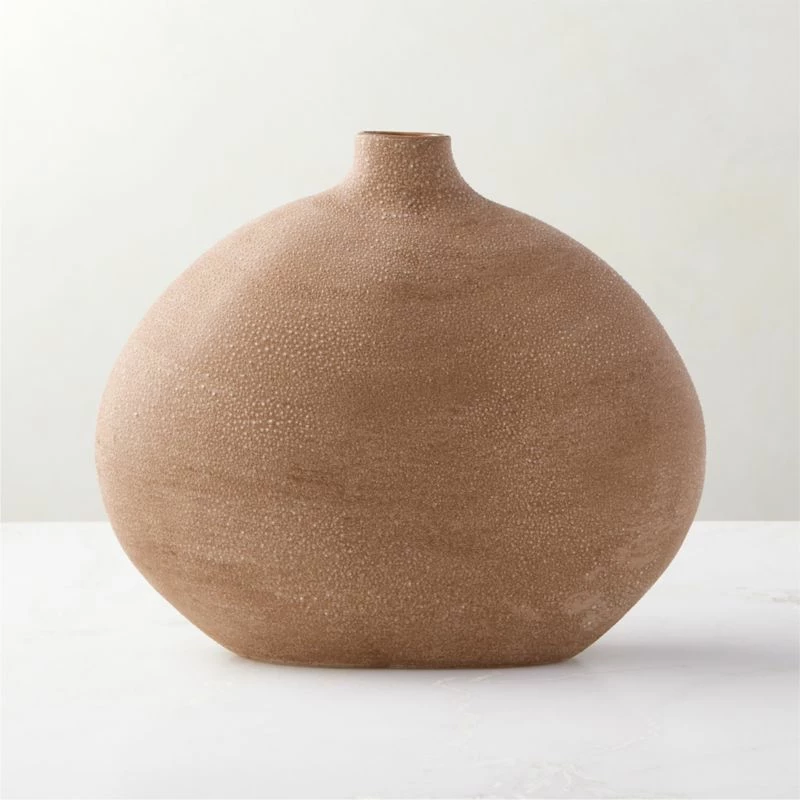 Haute Tan Ceramic Vase Short 3 Haute Tan Ceramic Vase Short