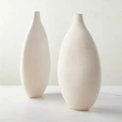 Haute Warm White Ceramic Vase Tall -marin sHOP HauteWhiteTallVaseAV2SHS23