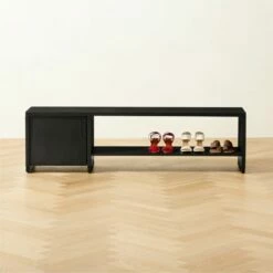 Hendricks Black Metal Shoe Storage Bench -marin sHOP HendricksBlkShoeStorageROS23