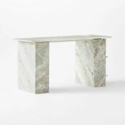 Hera Torrento Brown Marble Desk With Shelves -marin sHOP HeraMarbleDesk3QBSSF21