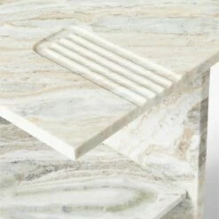 Hera Torrento Brown Marble Desk With Shelves -marin sHOP HeraMarbleDeskAVSSF21