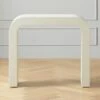 Horseshoe Ivory Lacquered Linen Console Table 36'' -marin sHOP Horseshoe36inIvryLqdLnCnlTbSHF20 1x1