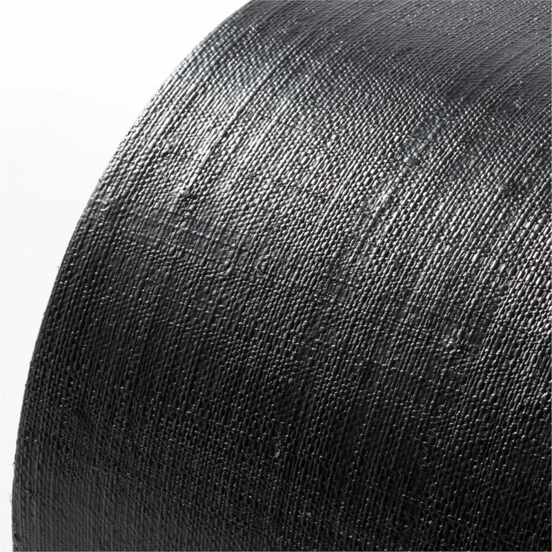 Horseshoe Black Laquered Linen 46" Coffee Table 7 Horseshoe Black Laquered Linen 46" Coffee Table - Image 5