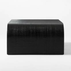 Horseshoe Black Laquered Linen 46" Coffee Table 10 Horseshoe Black Laquered Linen 46" Coffee Table -marin sHOP HorseshoeBkLqdLnSqCffTblSDSSF21