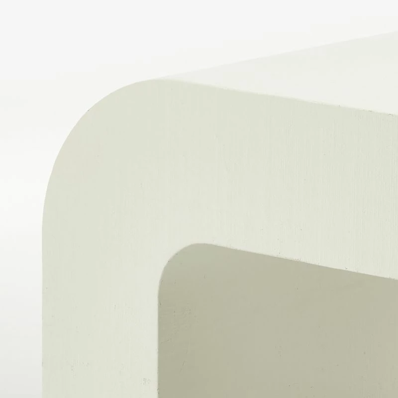 Horseshoe Ivory Lacquered Linen 60" Coffee Table 7 Horseshoe Ivory Lacquered Linen 60" Coffee Table - Image 5