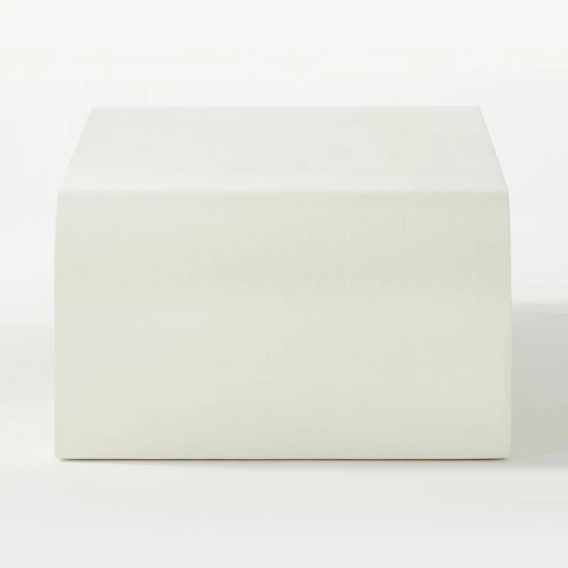 Horseshoe Ivory Lacquered Linen 60" Coffee Table 6 Horseshoe Ivory Lacquered Linen 60" Coffee Table - Image 4