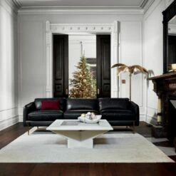 Palm Brass Finish Floor Lamp -marin sHOP HoxtonBlackLeatherSofaNV20 1x1