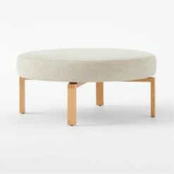 Humboldt Wool Upholstered Ottoman -marin sHOP HumboldtOatFleckOttoman3QSSS22