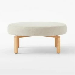 Humboldt Wool Upholstered Ottoman -marin sHOP HumboldtOatFleckOttomanSOSSS22