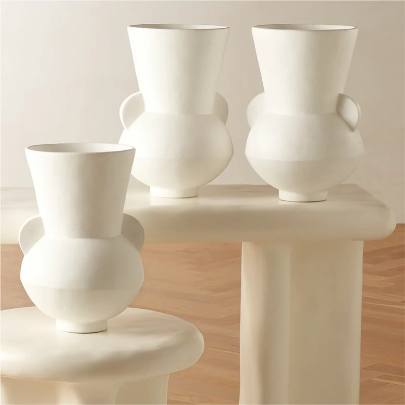 Hydra White Terracotta Vase 6 Hydra White Terracotta Vase - Image 4