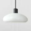 Iona Matte Black And Opaline Glass Pendant Light -marin sHOP IonaMttBlkOplnGlssPndntSHF21