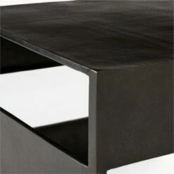 Jalousie Square Black Cast Aluminum Side Table -marin sHOP JalouiseSqSideTableAVSSF23