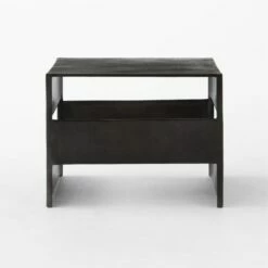 Jalousie Square Black Cast Aluminum Side Table -marin sHOP JalouiseSqSideTableSDSSF23
