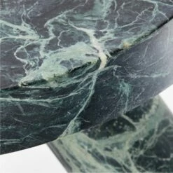 Jaxx Round Green Marble Side Table Tall -marin sHOP JaxxGrnMblTallSideTableAVSSS23