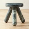Jaxx Round Green Marble Side Table Tall -marin sHOP JaxxGrnMblTallSideTableSHS23