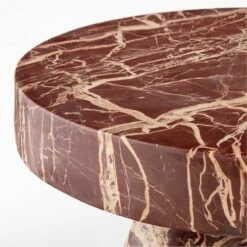 Jaxx Round Red Marble Side Table Tall 9 Jaxx Round Red Marble Side Table Tall -marin sHOP JaxxRedMblTallSideTableAVSSS23