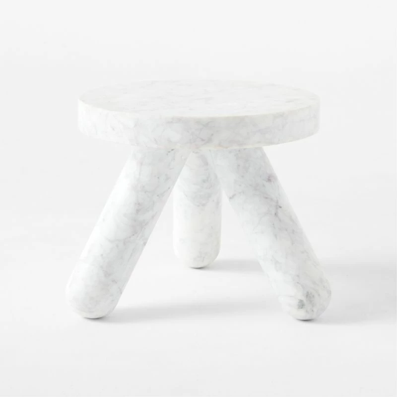 Jaxx White Marble Side Table Short 10 Jaxx White Marble Side Table Short - Image 8