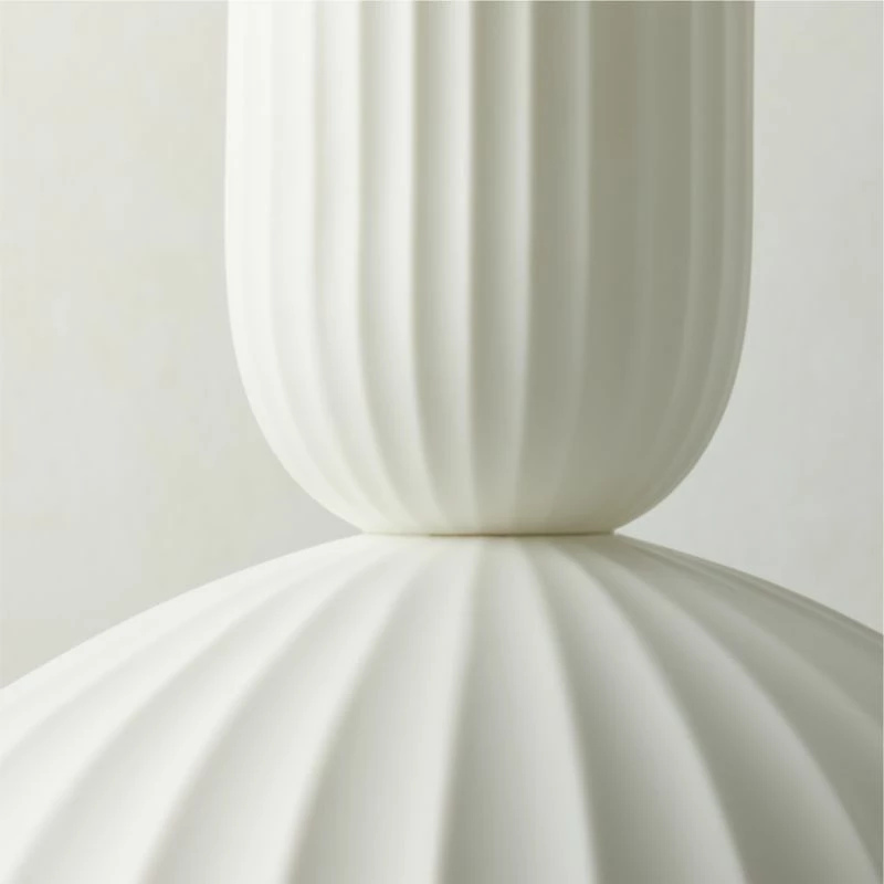 Jeanne Fluted White Porcelain Dome Pendant Light 5 Jeanne Fluted White Porcelain Dome Pendant Light - Image 3