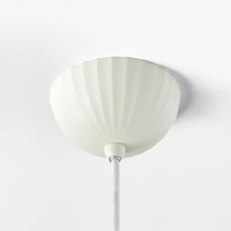 Jeanne Fluted White Porcelain Dome Pendant Light 6 Jeanne Fluted White Porcelain Dome Pendant Light - Image 4