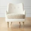 Jed Linen And Shearling Chair With Natural Legs -marin sHOP JedChairLinenShearlingSHS21 1x1