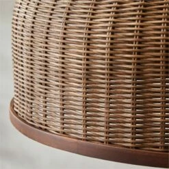 Sago Rounded Rattan Flush Mount Light -marin sHOP KDSagoRattanPendantAVSHF21