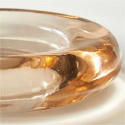 Bangle Dirty Rose Glass Decorative Bowl -marin sHOP KMBangleAmberLowGlassBowlAVSHF20