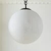 Moon Globe Pendant Light With Black Chain 21" -marin sHOP KMMoonPendantLargeSHS21