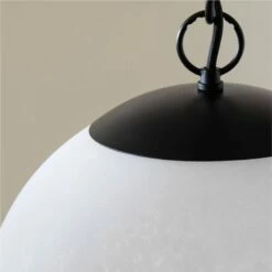 Moon Globe Pendant Light With Black Chain 14" 8 Moon Globe Pendant Light With Black Chain 14" -marin sHOP KMMoonPendantSmallAVSHS21
