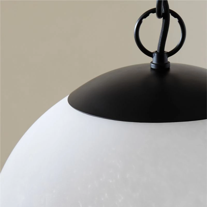 Moon Globe Pendant Light With Black Chain 14" 5 Moon Globe Pendant Light With Black Chain 14" - Image 3