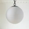 Moon Globe Pendant Light With Black Chain 14" -marin sHOP KMMoonPendantSmallSHS21
