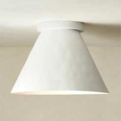 Lani White Flush Mount Light -marin sHOP LaniPlasterFlushMountSHS22