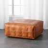 Large Brown Leather Ottoman Pouf -marin sHOP LeatherOttomanSaddle14x36SHF16 1x1